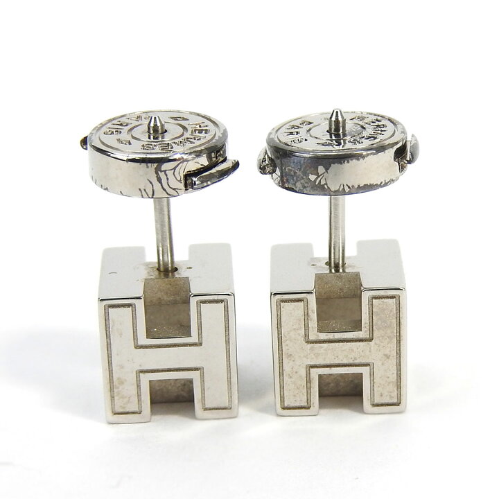 楽天市場】【中古】エルメス ピアス カージュ ド アッシュ Hキューブ  