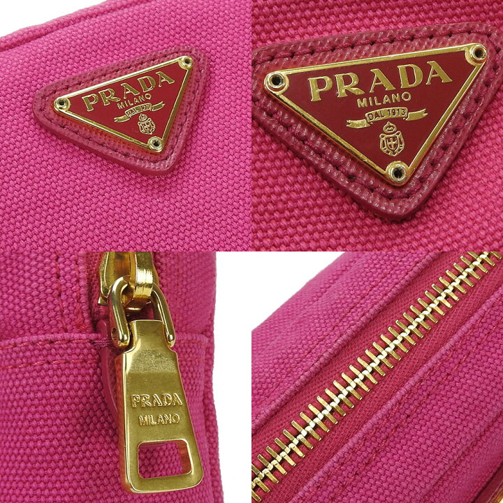 楽天市場】【中古】PRADA プラダ 1N0340 ポーチ FUXIA フューシャ 