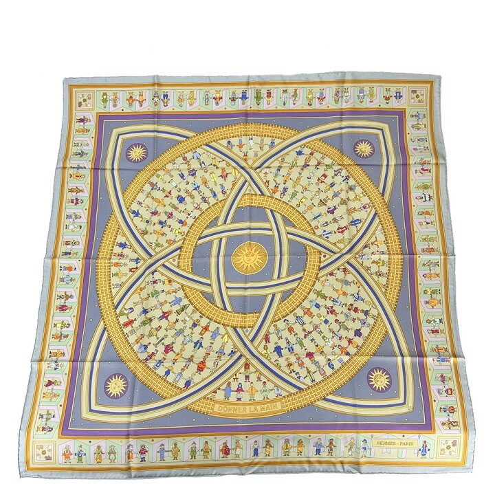 楽天市場】【中古】エルメス スカーフ カレ90 シルク100％ DONNER LA 