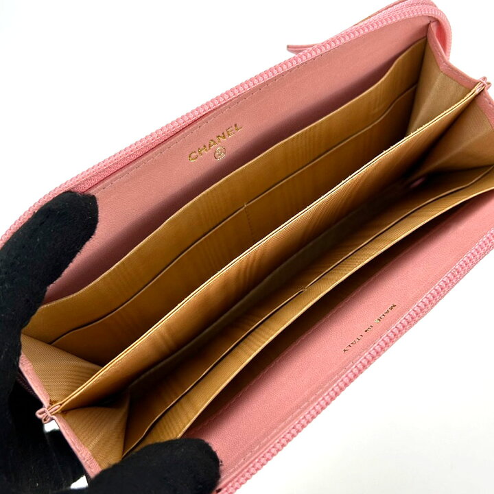 楽天市場】【中古】シャネル ラウンドファスナー 長財布 キャビア  