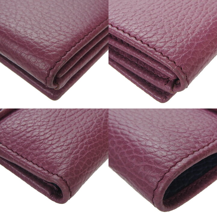 楽天市場】【中古】グッチ Wホック財布 Wホック パープル 紫 ブルー 