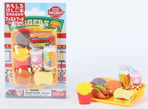 イワコー ブリスターパック消しゴム ER-BRI 071 ファストフード iwako クリスマス 誕生日 プレゼント 送料無料 面白い プチギフト お正月 お子様 ランチ 幼稚園 保育園 冬休み 夏休み 女の子 男の