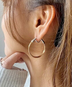 emouv by est サークルフープピアス ピアス ゴールド シルバー アクセサリー トレンド 旬 ジュエリー おしゃれ 人気 女性 レディース ギフト プレゼント デイリー シンプル オフィス 普段使い エ