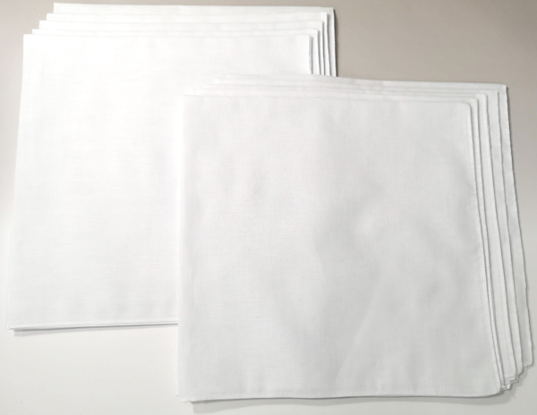 送料無料 バンダナ 日本製国産 無地(白)(綿コットン100％ 三角巾 スカーフ ハンカチ ホワイト) bandana white