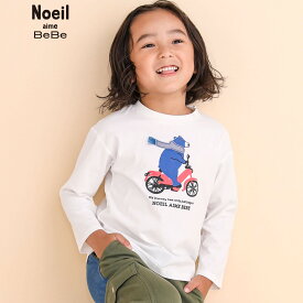 【60%OFF/セール】Noeil aime BeBe（ノイユエイムべべ）「クマさん&自転車発泡プリントTシャツ(80~130cm)」子供服 子ども服 男の子 女の子