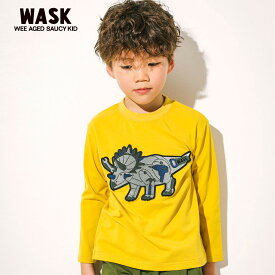 【60%OFF/セール】WASK（ワスク）「恐竜刺しゅうTシャツ(100~160cm)」子供服 子ども服 男の子 女の子