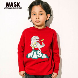 【50%OFFセール】WASK（ワスク）「恐竜ロゴパッチTシャツ(100~160cm)」子供服 子ども服 男の子 女の子