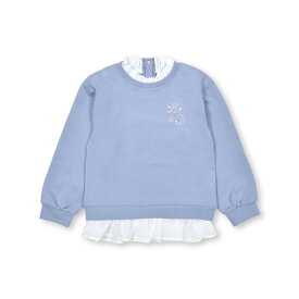 【50%OFFセール】BeBe（べべ）「ポンチフリル付きトレーナー(100~150cm)」子供服 子ども服 男の子 女の子