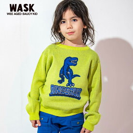 【50%OFFセール】WASK（ワスク）「恐竜JQダブルフェイスニットトレーナー(100~160cm)」子供服 子ども服 男の子 女の子