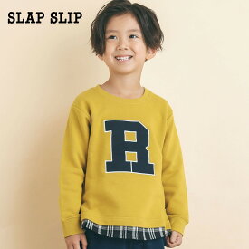 【65%OFF/セール】【期間限定】SLAP SLIP（スラップスリップ）「アルファベットパッチトレーナー(80~130cm)」子供服 子ども服 男の子 女の子