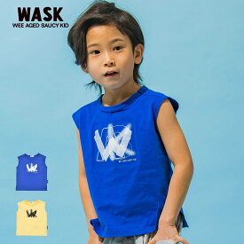 【60％OFF/セール】WASK（ワスク）「【接触冷感】プリント＆刺繍ノースリーブトップス(100~160cm)」子供服 子ども服 男の子 女の子