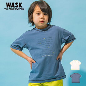 【30％OFFセール】WASK（ワスク）「【速乾】ロゴプリントBIGTシャツ(100~160cm)」子供服 子ども服 男の子 女の子100 110 120 130 140 150 160 Tシャツ 半袖 トップス キッズ ギフト ブランド