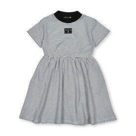 【10％OFFタイムセール】BeBe（べべ）「【お揃い】天竺ボーダーモックネックワンピース(90~150cm)」子供服 子ども服 男の子 女の子