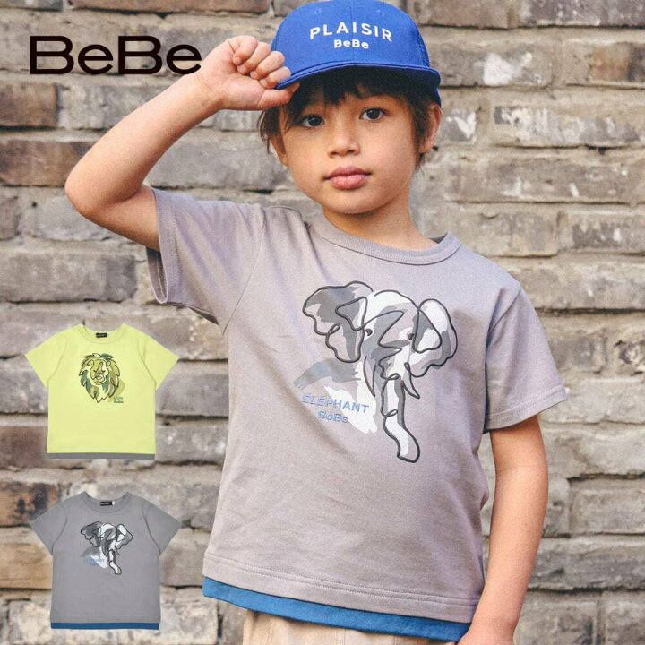 楽天市場】【半額】BeBe（べべ） 天竺 アニマルプリント Tシャツ (80 