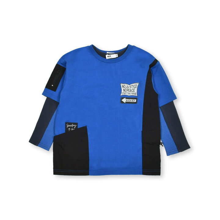 楽天市場】【決算SALE60％OFF】WASK（ワスク） 異素材 ポケット T 