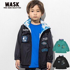 WASK（ワスク）「タイダイ柄ワッペンリバーシブルタフタジャケット(100~160cm)」子供服 子ども服 男の子 女の子 100 110 120 130 140 150 160 アウター ジャケット キッズ ギフト ブランド