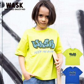 WASK（ワスク）「【速乾】ロゴ中空刺しゅう天竺Tシャツ(100~160cm)」子供服 子ども服 男の子 女の子
