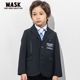 【10%OFFタイムセール】WASK（ワスク）「ファスナーポケットトリコットフォーマルジャケット(110~160cm)」子供服 子ども服 男の子 女の子