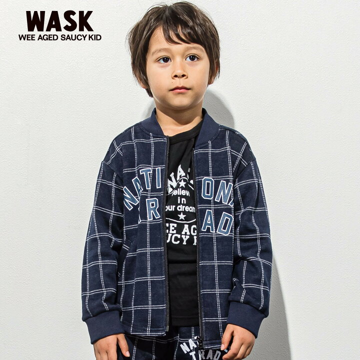 楽天市場】【半額】WASK（ワスク）【お揃い】ロゴ ファスナー ダブル 