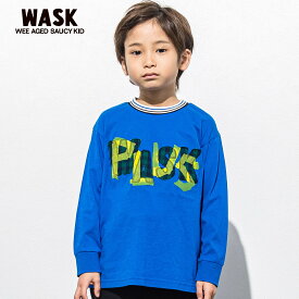 【10％OFFタイムセール】WASK（ワスク）「天竺チェックパッチロゴTシャツ(100~160cm)」子供服 子ども服 男の子 女の子
