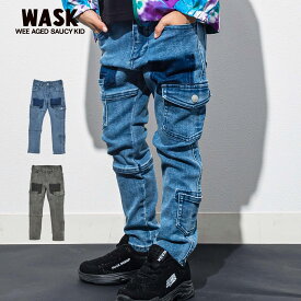【20％OFFタイムセール】WASK（ワスク）「ポケットストレッチデニムパンツ(100~160cm)」子供服 子ども服 男の子 女の子
