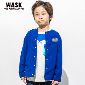 【10％OFFタイムセール】WASK（ワスク）「フロントホックノーカラーポリエステルアムンゼンジャケット(100~160cm)」子供服 子ども服 男の子 女の子