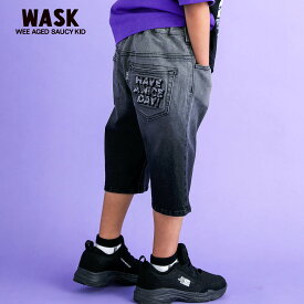 WASK（ワスク）「6分丈グラデーション刺しゅうデニムパンツ(100~160cm)」子供服 子ども服 男の子 女の子