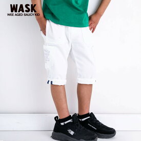 WASK（ワスク）「6分丈ロゴ刺しゅうデニムパンツ(100~160cm)」子供服 子ども服 男の子 女の子