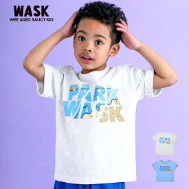 WASK（ワスク）「袖折り返しブロックプリント天竺Tシャツ(100~160cm)」子供服 子ども服 男の子 女の子100 110 120 130 140 150 160 トップス Tシャツ 半袖 キッズ ギフト ブランド