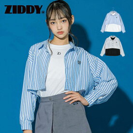 【15%OFFタイムセール】ZIDDY（ジディー）「ストライプシャツ＆ロゴ刺しゅうTシャツセット(130~160cm)」子供服 子ども服 男の子 女の子