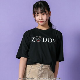 ZIDDY（ジディー）「【ハローキティ×ZIDDY】ラインストーンロゴTシャツ(130~160cm)」子供服 子ども服 男の子 女の子