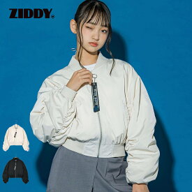 【ポイント5倍】【20％OFFタイムセール】ZIDDY（ジディー）「【 ニコ☆プチ 掲載 】袖ギャザーMA-1(130~160cm)」子供服 子ども服 男の子 女の子 130 140 150 F(160) アウター ジャケット キッズ ギフト ブランド