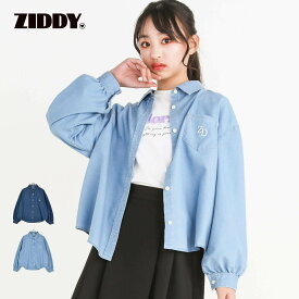 ZIDDY（ジディー）「バッグロゴデニムシャツ(130~160cm)」子供服 子ども服 男の子 女の子 130 140 150 F(160) トップス シャツ ブラウス キッズ ギフト ブランド