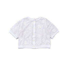 【半額】SLAP SLIP パフスリーブサマーニットカーディガン(90~130cm) 子供服 子ども服 女の子 キッズ ギフト ブランド プレゼント 90cm 100cm 110cm 120cm 130cm 日除け 日よけ 涼しい 羽織り キッズ服 ジュニア 夏服 夏物 通園 通学 半袖 お出かけ かっこい SALE セール