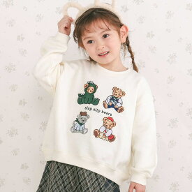 【20%OFF】SLAP SLIP アニマル いろいろ クマさん 刺しゅう トレーナー (80~130cm) トップス 長袖 子供服 男の子 キッズ ギフト ブランド プレゼント 80cm 90cm 100cm 110cm 120cm 130cm 25AW 秋服 通園 通学 保育園 幼稚園 小学生 お出かけ