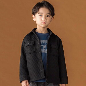 BeBe Petits Pois Vert 【限定商品】ジグザグキルトジャガードシャツジャケット(95~150cm) 子供服 男の子 キッズ ギフト 秋服 冬服 小学生 低学年 高学年 保育園 幼稚園 お出かけ 上品 95cm 100cm 110cm 120c