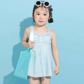 【最大20%OFFクーポン】【20％OFF】SLAP SLIP ギンガムチェック ワンピース 水着(90~130cm) キッズ 女の子 おすすめ ワンピース水着 ギンガムチェック 軽量 夏 海 プール 水泳教室 海 水遊び ハート リボン アイス柄 フリル 90cm 100cm 110cm 120cm 130cm