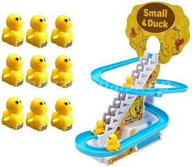 鉄道車両のおもちゃ電気ダック登る階段おもちゃ鉄道車両のおもちゃ、子供用ローラーコースターのおもちゃセット、電気アヒル登山階段のおもちゃ、教育用子供用おもちゃ