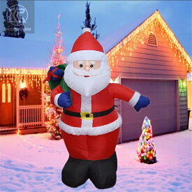 エアーディスプレイ サンタ 光るサンタ サンタクロース エアーサンタクロース 120cm クリスマス ledエアーブロードール 膨張式 オーナメント 小道具 飾り クリスマス装飾品 led付き 光るサンタクロース エアーブロードール