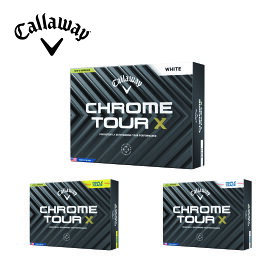 【Callaway Golf キャロウェイ ゴルフ】CHROM TOUR X ゴルフボール 【2024年モデル】1ダース12個入り_ボールカラー：ホワイト_トリプル・トラックホワイト_トリプル・トラックイエロー