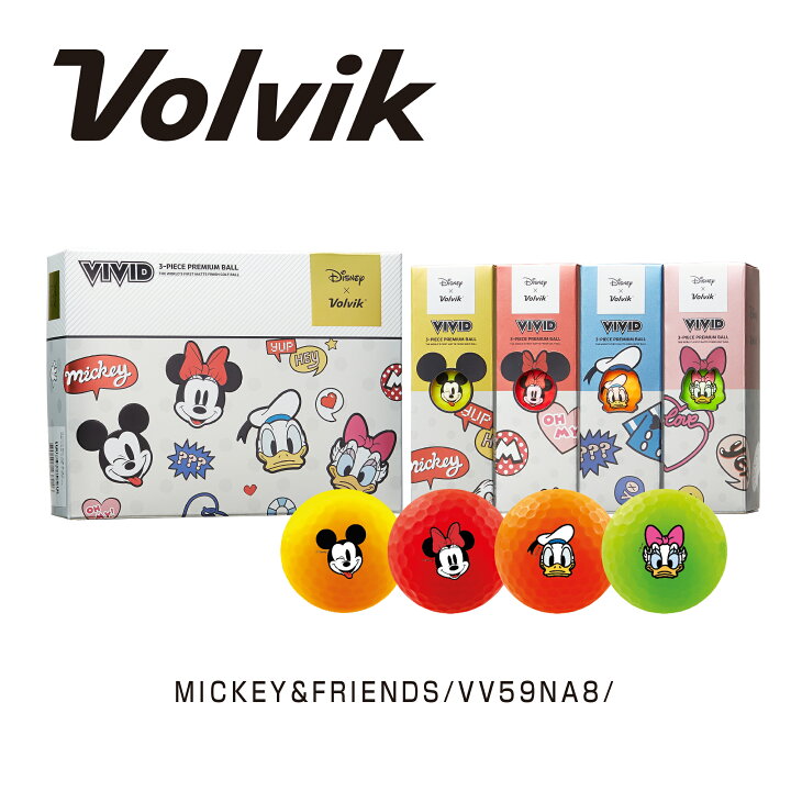 楽天市場 Volvik ボルビック Disney Mickey And Friends22年モデル限定モデルのvolvikとディズニーのコラボ ゴルフボール1ダースvv59na86 Buzz Shopping 楽天市場店