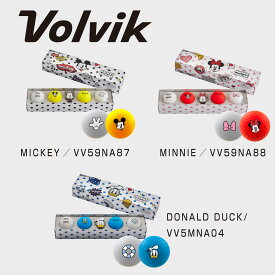 【VOLVIK ボルビック】_DISNEY GIFT PACK 2.0 _2022年モデル_限定モデルのVolvikとディズニーのコラボゴルフボール4個とマーカーのセット_MICKEY(VV59NA87)_MINNIE(VV59N88)_DONALD DUCK(VV5MNA04)