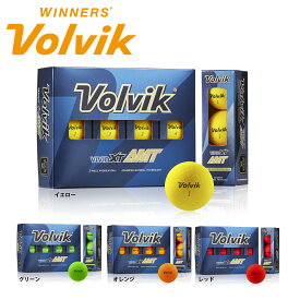 【VOLVIK ボルビック】VIVID XT AMT (VV59NA67)2018年モデルゴルフボール1ダース12球入り ボールカラー：イエローオレンジグリーンレッド