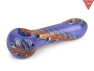 RED EYE GLASS PURPLE PAISLEY GLASS PIPE ���b�h�A�C�O���X �p�[�v�� �y�C�Y���[ �K���X�p�C�v �p�[�v�� ���b�h 3192PR