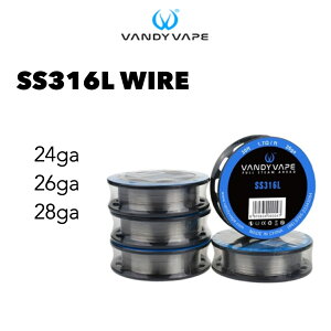 VANDY VAPE SS316L Wire 30ft ofB[׃Cv XeXX`[ C[ dq^oR vape ׃Cv rh r_u RDA RTA RDTA RC
