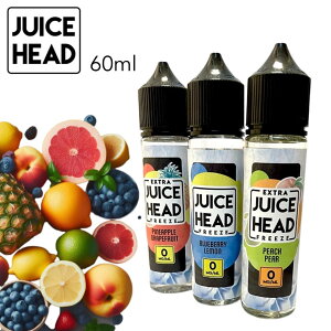 JUICE HEAD t[ct[o[Lbh3@Blueberry Lemon Pineapple Grapefruit Peach Pear u[x[ pCibvO[vt[c s[`sA W[Xwbh 60ml vape dq^oR Lbh m