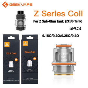 GeekVape Z Series Coil 5 0.15 0.2 0.25 0.4 ZEUS Subohm Tank M[NxCv [EX TuI[ ^N p RC Ag}CU[ NA vape dq^oR xCv