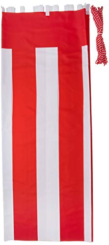 紅白幕 高さ180cm×長さ1080cm (6間) トロピカル 紅白ひも付 KH010-06IN