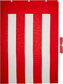 イタミアート 紅白幕 高さ180cm×長さ900cm (5間) テトロンポンジ 紅白ひも付 KH005-05IN