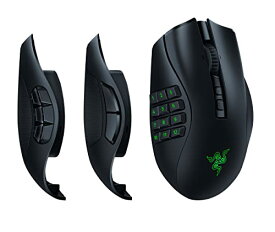 Razer レイザー Naga V2 Pro ゲーミングマウス ワイヤレス 無線 最大19+1ボタン 多ボタン 多ボタンマウス サイドボタンを2/6/12ボタンに付け替え可能 ホイールの感度調節 チルトホイール HyperSpeed Wireless Bluetooth オプティカルスイッチ Chroma ナーガ ブイツー プロ 【